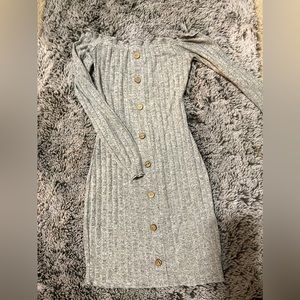 Grey long sleeve bodycon